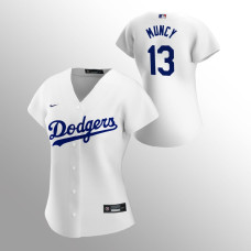 Dodgers #13 Women's Max Muncy Replica Home White Jersey