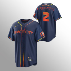 Houston Astros Alex Bregman Navy #2 Replica 2022 City Connect Jersey