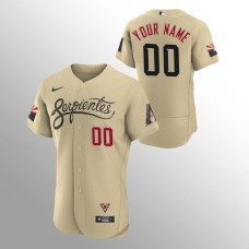 Arizona Diamondbacks Custom Gold 2021 City Connect Authentic Jersey