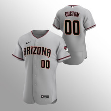 Arizona Diamondbacks Custom Gray Authentic Road Jersey