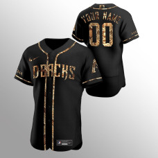 Custom Arizona Diamondbacks Black Python Skin Authentic Jersey