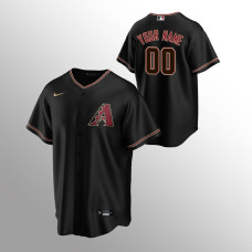 Men's Arizona Diamondbacks Custom #00 Black Replica Alternate Jersey