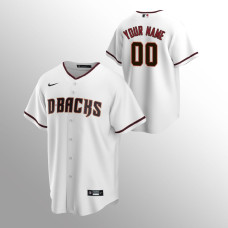 Men's Arizona Diamondbacks Custom #00 White Replica Home Jersey