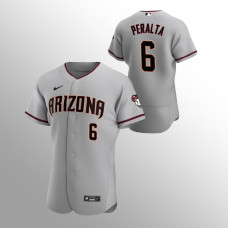 Arizona Diamondbacks David Peralta Gray Authentic Road Jersey