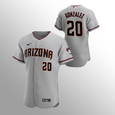 Arizona Diamondbacks Luis Gonzalez Gray Authentic Road Jersey