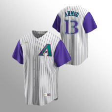 Arizona Diamondbacks Nick Ahmed Cream Purple Cooperstown Collection Alternate Jersey