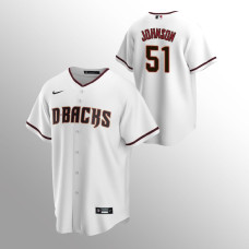 Men's Arizona Diamondbacks Randy Johnson #51 White Replica Home Jersey