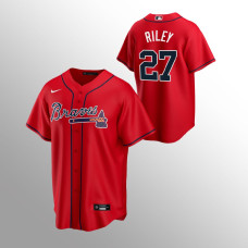 Men's Atlanta Braves Austin Riley #27 Red 2020 Replica Alternate Jersey