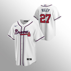 Men's Atlanta Braves Austin Riley #27 White 2020 Replica Home Jersey