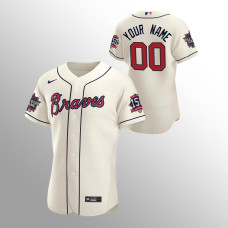 Men's Atlanta Braves Custom 2021 MLB All-Star Cream Game Patch Authentic Alternate Jersey