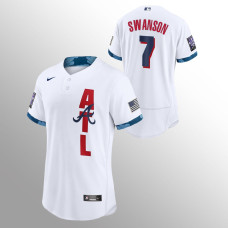 Atlanta Braves Dansby Swanson White 2021 MLB All-Star Game Authentic Jersey
