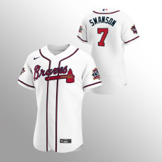 Dansby Swanson Atlanta Braves White 2021 MLB All-Star Game Authentic Home Jersey