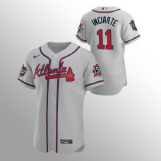 Men's Atlanta Braves Ender Inciarte 2021 MLB All-Star Gray Game Patch Authentic Road Jersey