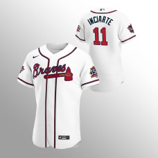Men's Atlanta Braves Ender Inciarte 2021 MLB All-Star White Game Patch Authentic Home Jersey