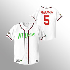 Atlanta Braves Freddie Freeman White 25th Anniversary Baseball Jersey
