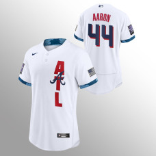Atlanta Braves Hank Aaron White 2021 MLB All-Star Game Authentic Jersey