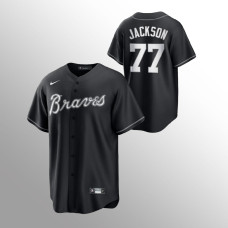 Luke Jackson Atlanta Braves Black White 2021 All Black Fashion Replica Jersey