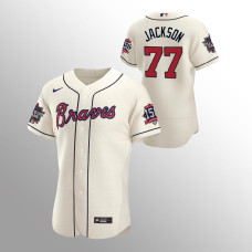 Men's Atlanta Braves Luke Jackson 2021 MLB All-Star Cream Game Patch Authentic Alternate Jersey