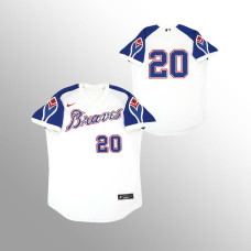 Marcell Ozuna Atlanta Braves White Throwback Home Cooperstown Jersey