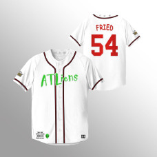 Atlanta Braves Max Fried White 25th Anniversary Baseball Jersey