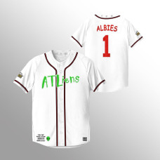 Atlanta Braves Ozzie Albies White 25th Anniversary Baseball Jersey