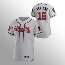 Men's Atlanta Braves Sean Newcomb 2021 MLB All-Star Gray Game Patch Authentic Road Jersey