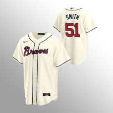 Men's Atlanta Braves Will Smith #51 Cream 2020 Replica Alternate Jersey