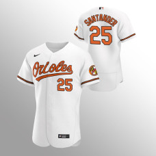 Men's Baltimore Orioles Anthony Santander #25 White Authentic 2020 Home Jersey