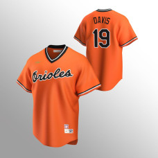 Men's Baltimore Orioles #19 Chris Davis Orange Alternate Cooperstown Collection Jersey