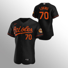 Baltimore Orioles Travis Lakins Black Authentic Alternate Jersey