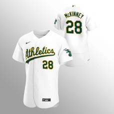 Oakland Athletics #28 Billy McKinney White Authentic Home Jersey