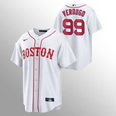 Boston Red Sox Alex Verdugo White 2021 Replica Patriots' Day Jersey