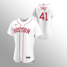 Men's Boston Red Sox Chris Sale Authentic White 2020 Alternate Jersey