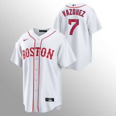 Boston Red Sox Christian Vazquez White 2021 Replica Patriots' Day Jersey