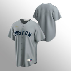 Men's Boston Red Sox Cooperstown Collection Gray Road Jersey