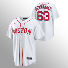 Boston Red Sox Darwinzon Hernandez White 2021 Replica Patriots' Day Jersey
