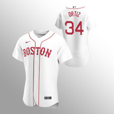 Men's Boston Red Sox David Ortiz Authentic White 2020 Alternate Jersey
