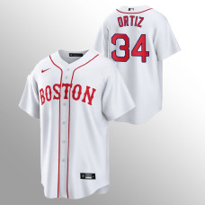 Boston Red Sox David Ortiz White 2021 Replica Patriots' Day Jersey