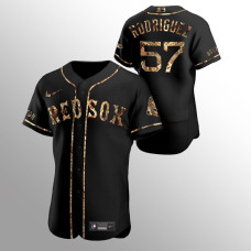 Eduardo Rodriguez Boston Red Sox Black Python Skin Authentic Jersey