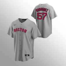 Men's Boston Red Sox Eduardo Rodriguez #57 Gray Replica Road Jersey