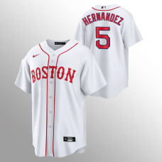 Boston Red Sox Enrique Hernandez White 2021 Replica Patriots' Day Jersey