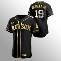 Men's Boston Red Sox Jackie Bradley Jr. Golden Edition Black Authentic Jersey