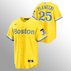 Boston Red Sox Kevin Plawecki Gold 2021 City Connect Replica Jersey