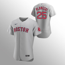 Men's Boston Red Sox Kevin Plawecki #25 Gray Authentic Road Jersey