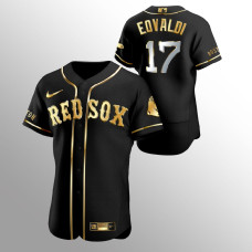 Men's Boston Red Sox Nathan Eovaldi Golden Edition Black Authentic Jersey