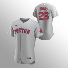Men's Boston Red Sox Wade Boggs #26 Gray Authentic Road Jersey