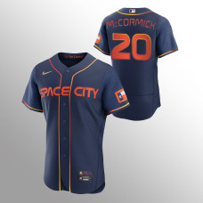 Houston Astros Chas McCormick Navy #20 2022 City Connect Authentic Jersey