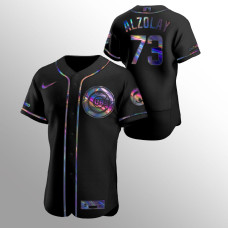 Adbert Alzolay Chicago Cubs Black Authentic Iridescent Holographic Jersey