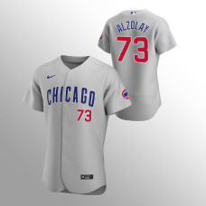 Chicago Cubs Adbert Alzolay Gray Authentic Road Jersey