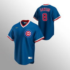 Men's Chicago Cubs #8 Andre Dawson Royal Road Cooperstown Collection Jersey